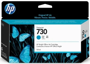 P2V62A: HỘP MỰC ĐÃ CÓ MỰC IN HP 730 130-ML CYAN INK CARTRIDGE — ảnh sản phẩm