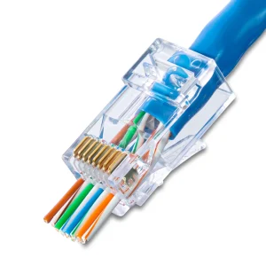 501-11001 — đầu RJ45 Cat.5e dạng xuyên thấu Pass Through — ảnh sản phẩm