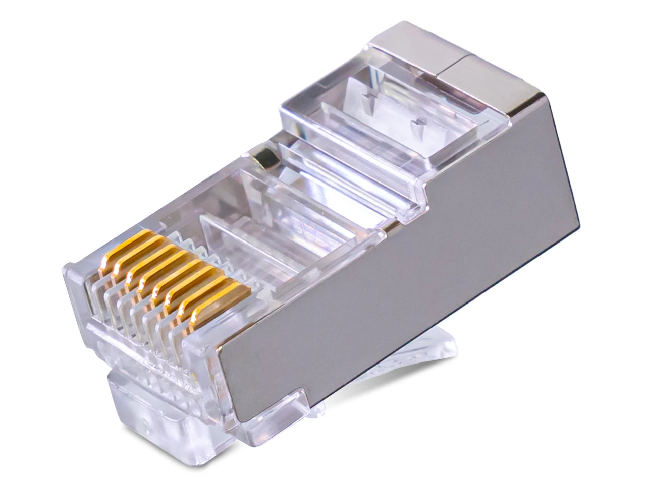 502-01001 — đầu RJ45 CAT.5e FTP shielded bọc kim loại chống nhiễu — ảnh sản phẩm