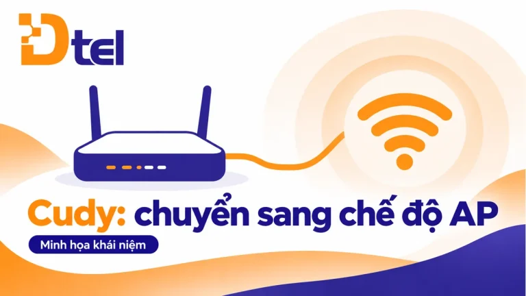 Minh họa khái niệm: Cudy chuyển sang chế độ AP: vì sao không vào lại được IP cũ?